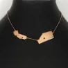 Sterling silver rose gold plated necklace with 2 maps of your favorite countries or regions Sterling silver rose gold plated necklace with 2 maps of your favorite countries or regions