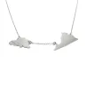 Sterling silver platinum  plated necklace with 2 maps of your favorite countries or regions Sterling silver platinum  plated necklace with 2 maps of your favorite countries or regions