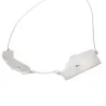 Sterling silver platinum  plated necklace with 2 maps of your favorite countries or regions Sterling silver platinum  plated necklace with 2 maps of your favorite countries or regions