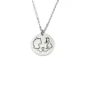 Sterling silver platinum plated disk pendant with engraved maps of your favorite countries or regions (stainless steel chain) Sterling silver platinum plated disk pendant with engraved maps of your favorite countries or regions (stainless steel chain)