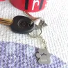 925 Silver Keychain with Pet Paw and Name