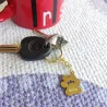 Brass Keychain with Pet Paw and Name