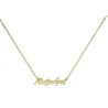 Silver gold plated necklace with name