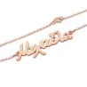 Silver rose gold plated bracelet with your name