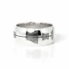 Sterling silver ring 9mm with engraved soundwave