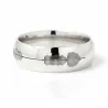 6mm silver ring with sound waveform engraving