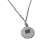 Κολιέ με χαραγμένη παιδική ζωγραφιά σε δισκάκι από αρζαντό (nickel silver), ατσάλινη αλυσίδα