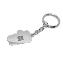 Silver 925 key ring with engraving for children, steel ring