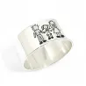 Silver 10mm ring with engraving of a children's painting