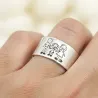 Silver 10mm ring with engraving of a children's painting