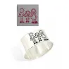 Silver 10mm ring with engraving of a children's painting