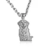 Silver platinum plated pendant border with photo engraving, stainless steel chain + date on the back