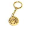 Key ring with photo engraving on brass disc, steel ring
