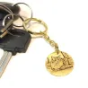 Key ring with photo engraving on brass disc, steel ring