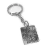 Key ring with photo engraving on nickel silver tag, steel ring