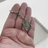 Key ring with photo engraving on nickel silver tag, steel ring