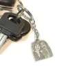 Silver 925 key ring with photo engraving, steel ring