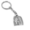 Silver 925 key ring with photo engraving, steel ring