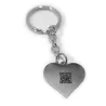 Μπρελόκ με χάραξη φωτογραφίας σε καρδιά από αρζαντό (nickel silver)