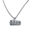 Pendant made of Nickel silver with engraving of a children's painting, stainless steel chain