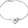Silver platinum plated bracelet with engraving of children's drawing, stainless steel chain