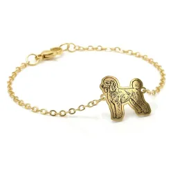 Silver gold plated bracelet with photo engraving, stainless steel chain