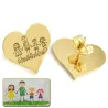 Silver Earrings with Engraved Kid's Drawings | Personalized Jewelry