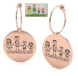 Ασημένια Σκουλαρίκια με Παιδική Ζωγραφιά | Προσωποποιημένο Κόσμημα