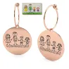 Ασημένια Σκουλαρίκια με Παιδική Ζωγραφιά | Προσωποποιημένο Κόσμημα