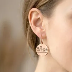 Ασημένια Σκουλαρίκια με Παιδική Ζωγραφιά | Προσωποποιημένο Κόσμημα