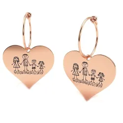 Ασημένια Σκουλαρίκια με Παιδική Ζωγραφιά | Προσωποποιημένο Κόσμημα