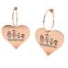Silver Earrings with Engraved Kid's Drawings | Personalized Jewelry