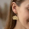 Silver Earrings with Engraved Kid's Drawings | Personalized Jewelry