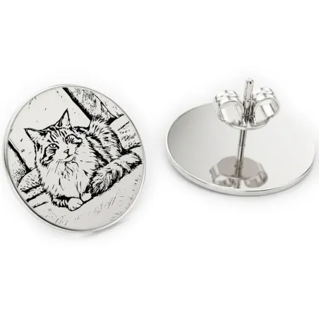 Earrings with Photo Engraving | Personalized Jewelry