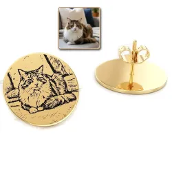 Earrings with Photo Engraving | Personalized Jewelry