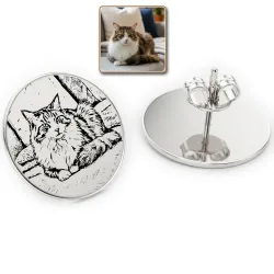 Earrings with Photo Engraving | Personalized Jewelry