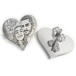 Earrings with Photo Engraving | Personalized Jewelry