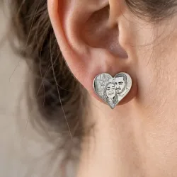 Earrings with Photo Engraving | Personalized Jewelry