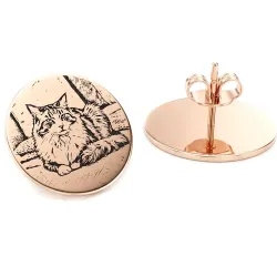 Earrings with Photo Engraving | Personalized Jewelry