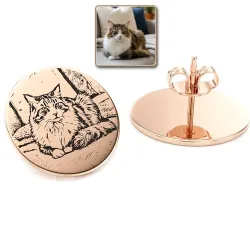 Earrings with Photo Engraving | Personalized Jewelry
