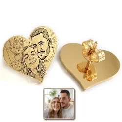 Earrings with Photo Engraving | Personalized Jewelry