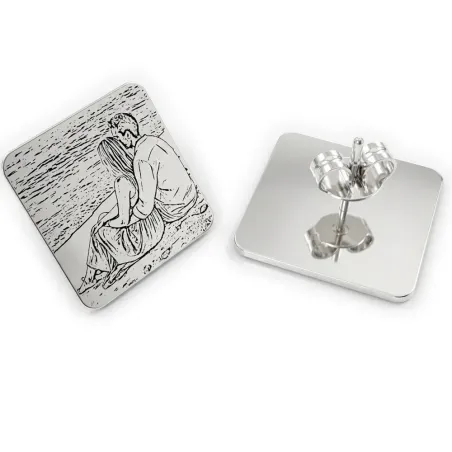 Earrings with Photo Engraving | Personalized Jewelry