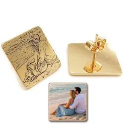 Earrings with Photo Engraving | Personalized Jewelry