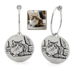 Earrings with Photo Engraving | Personalized Jewelry