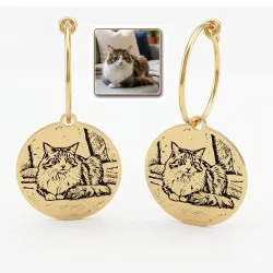 Earrings with Photo Engraving | Personalized Jewelry