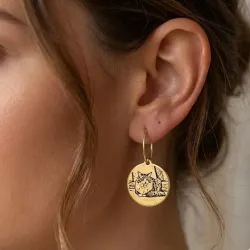 Earrings with Photo Engraving | Personalized Jewelry