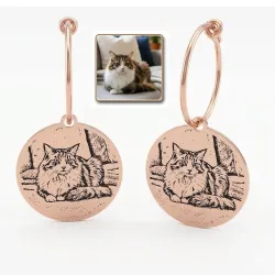Earrings with Photo Engraving | Personalized Jewelry