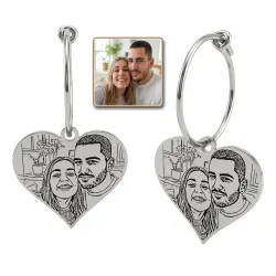 Earrings with Photo Engraving | Personalized Jewelry