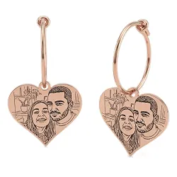Earrings with Photo Engraving | Personalized Jewelry