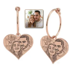 Earrings with Photo Engraving | Personalized Jewelry
